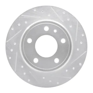R1 Concepts EDZ-31021R Brake Rotor Drilled and Slotted Silver